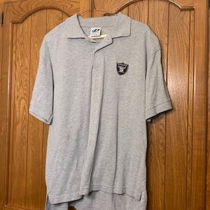 Raiders polo shirt grey mens medium